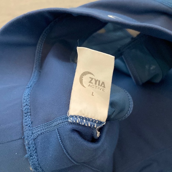 ZYIA All Star Bra Grey High Impact Full Coverage Large Blue - Picture 7 of 8